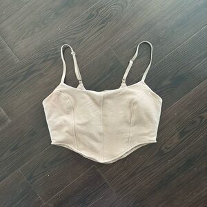 Alo Soft Sculpt Bra Tank in Taupe Size Small